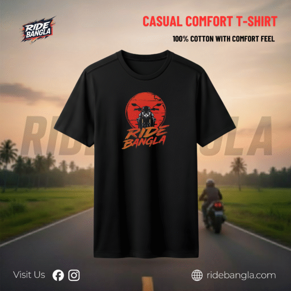 Casual Round Neck T-Shirt - Ride Bangla